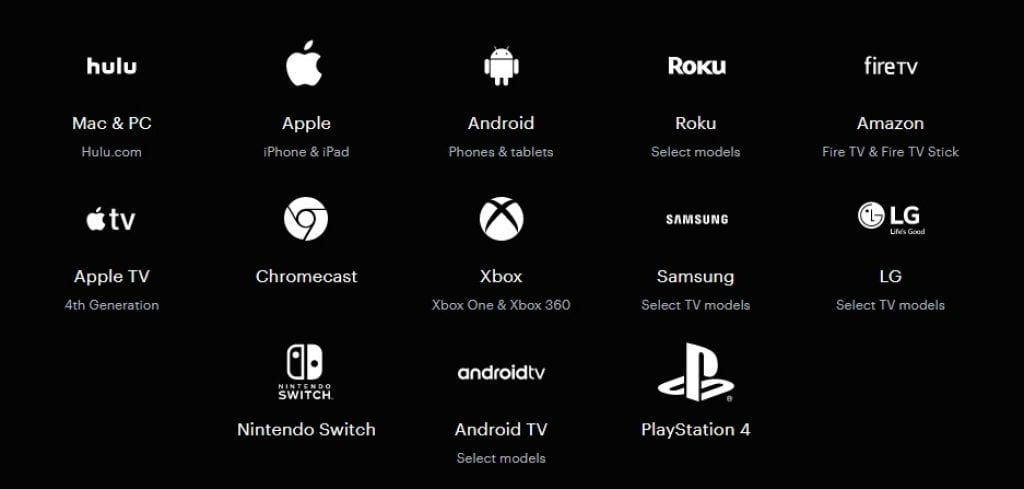 Hulu TV supported devices