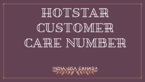 hotstar customer care number