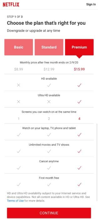 Netflix free trial without credit card
