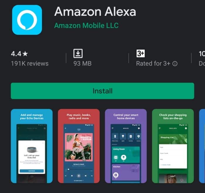 Install Amazon alexa app