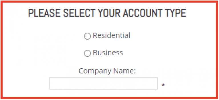 Choose account type