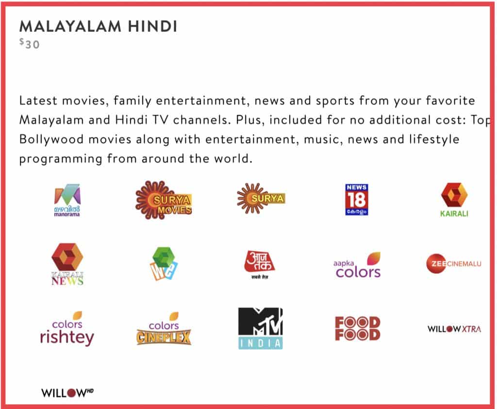 Sling Malayalam Hindi Channels