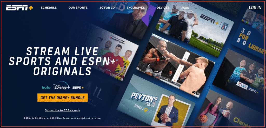 ESPN plus bundle subscription